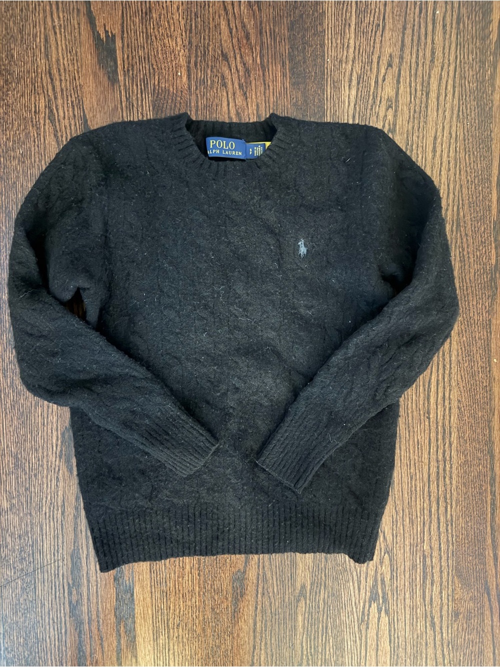 Polo by Ralph Lauren Black Crewneck Kids Sweater